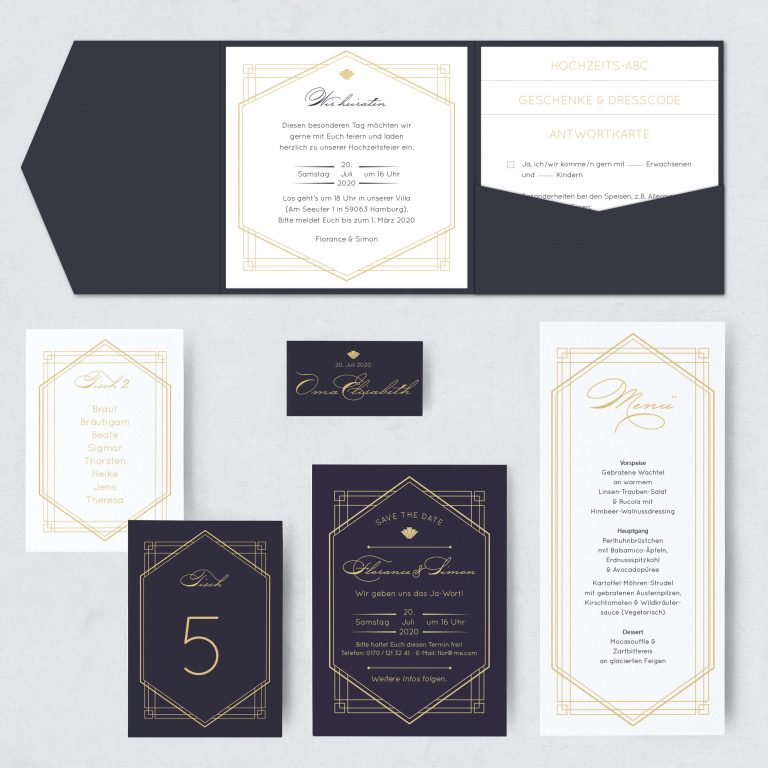 Wedding Stationery 2 Art Deco web 768x768